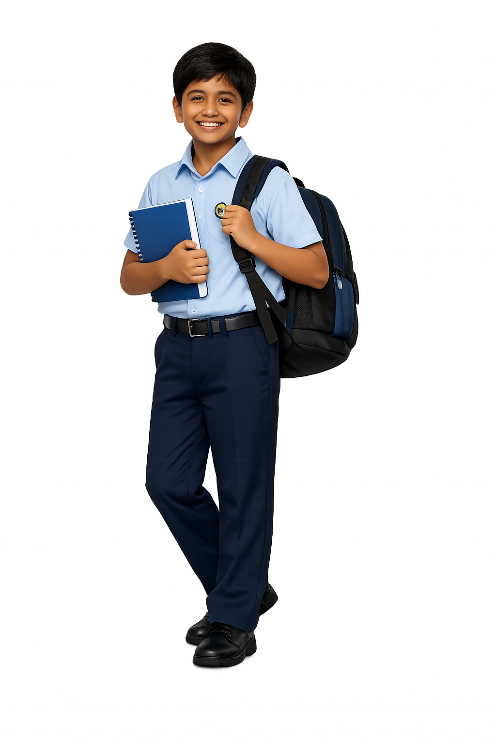 Student with backpack